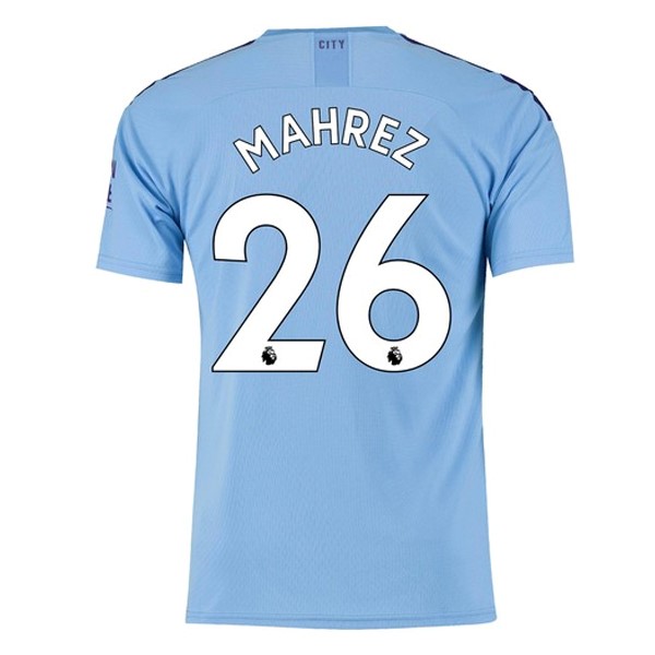 Camiseta Manchester City NO.26 Mahrez 1ª 2019/20 Azul